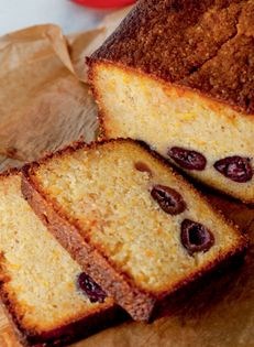 White chocolate, Campari, orange & cherry cake