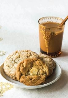 White chocolate chai cookies