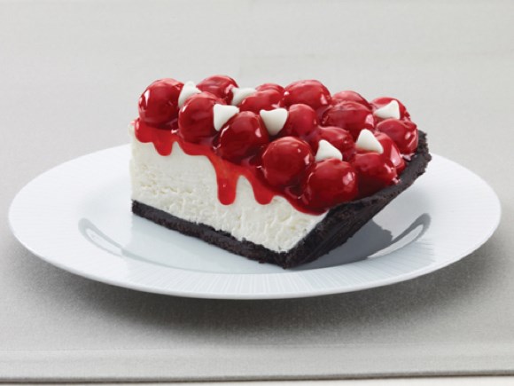 White chocolate cherry cream pie
