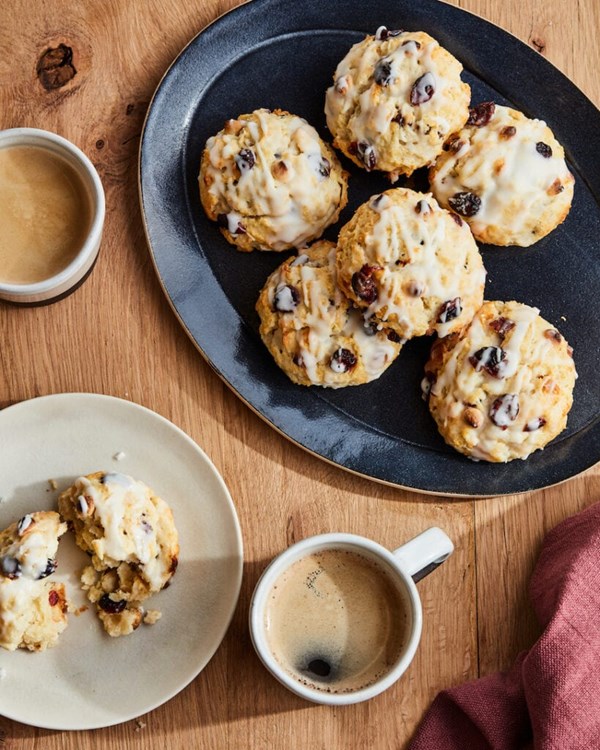 White chocolate cranberry scones
