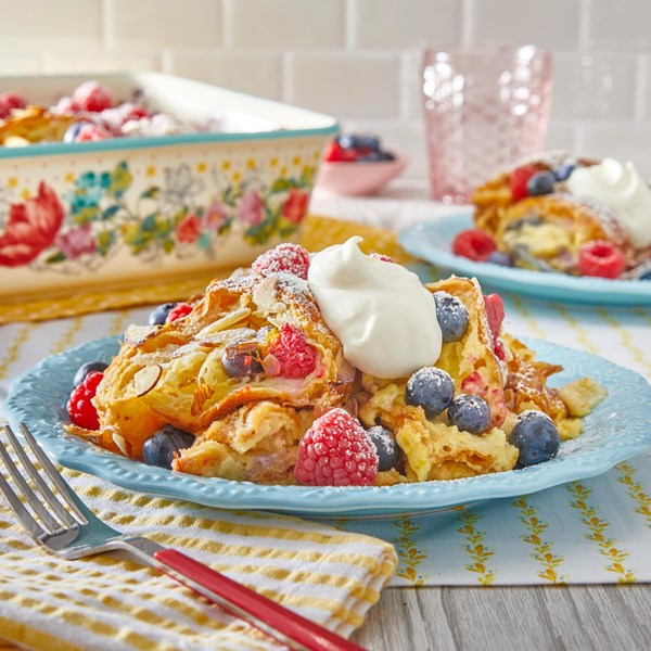 White chocolate croissant bread pudding 