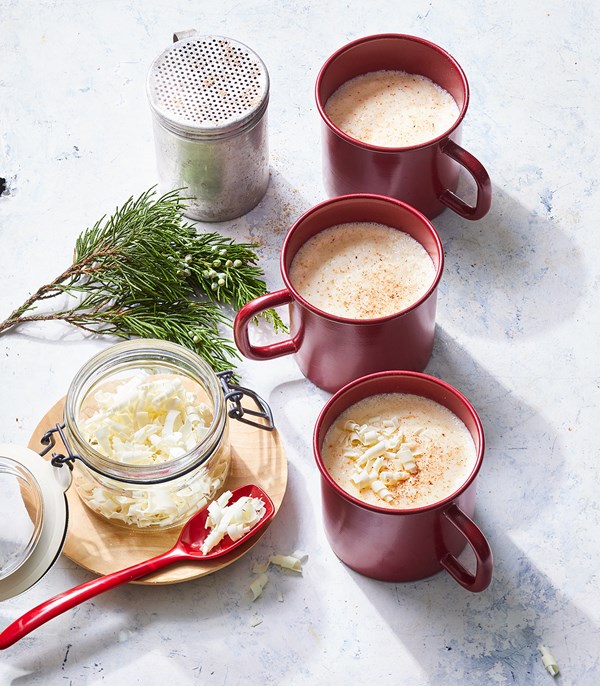 White chocolate eggnog