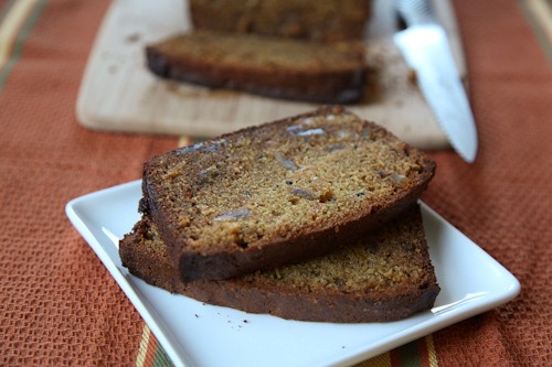 White chocolate ginger papaya bread