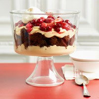 White chocolate-gingerbread trifle