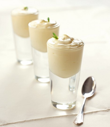 White chocolate mint mousse