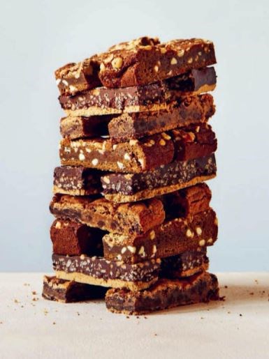 White chocolate, miso & cinnamon cookie slice