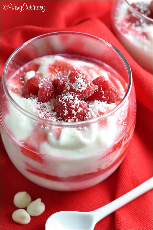 White chocolate raspberry parfaits