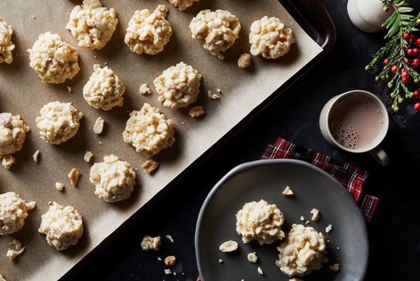 White chocolate snowflakes