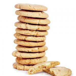 White chocolate-tahini cookies