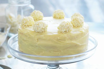 White chocolate truffle cake