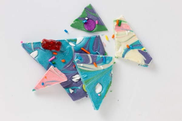 White chocolate unicorn bark