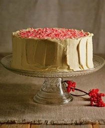 White Christmas peppermint cake