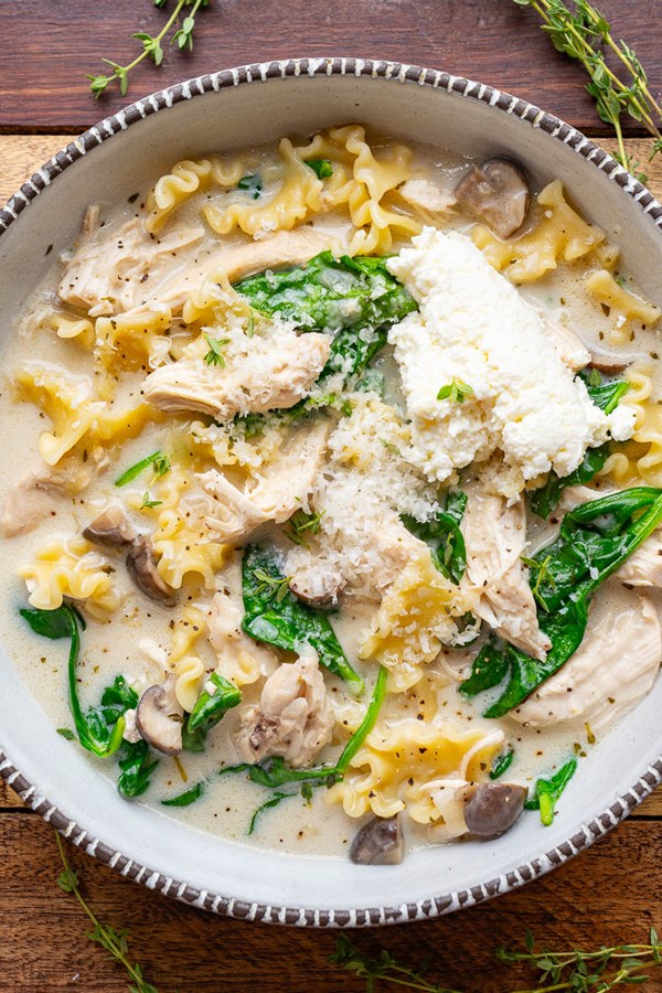 White lasagna soup