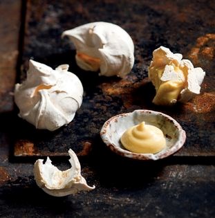 White miso Pavlova
