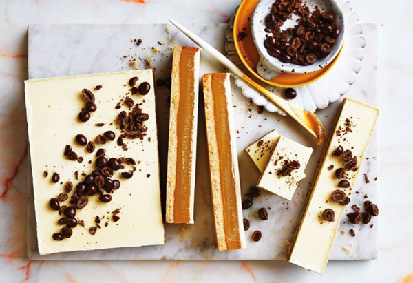White mocha caramel slice