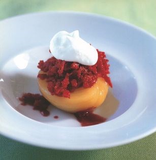 White peach Melba