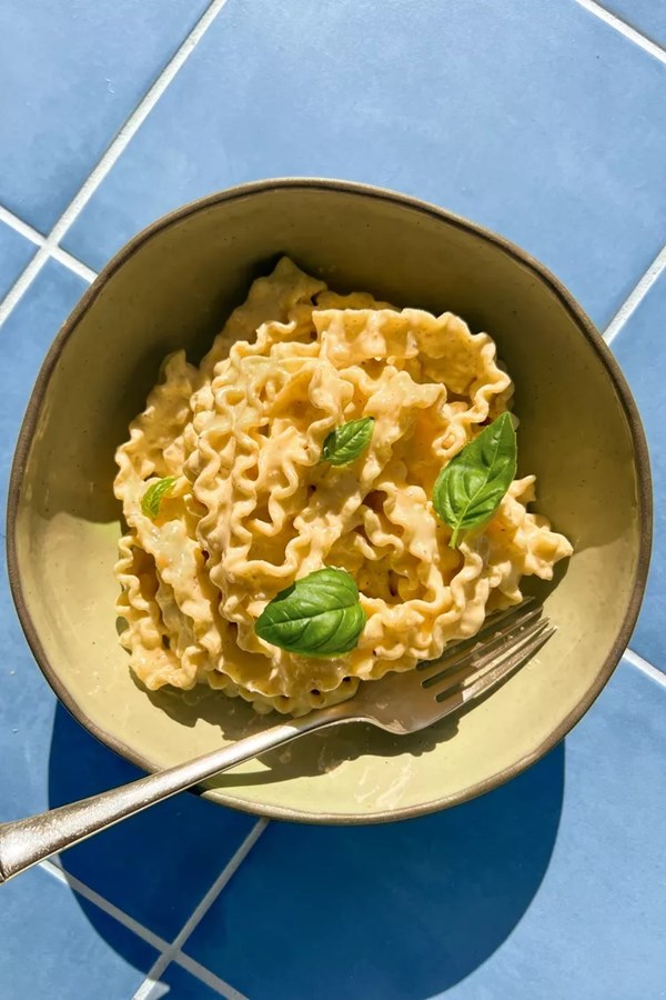 White pesto pasta