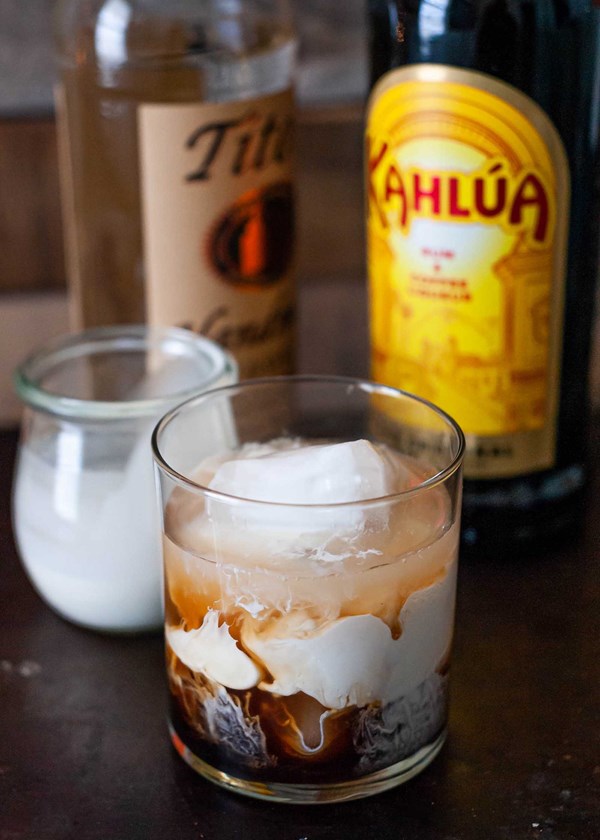White Russian cocktail