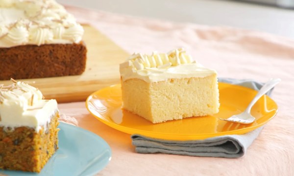 White sheet cake 