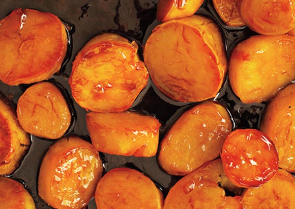 White sweet potatoes with mirin and honey