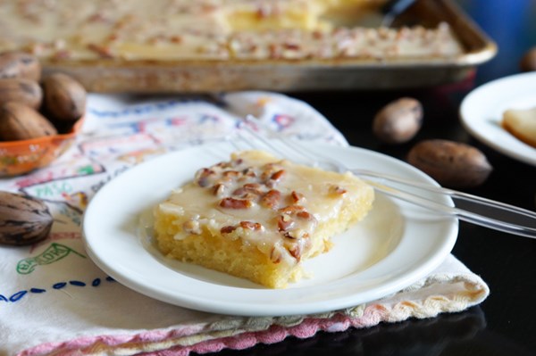 White Texas sheet cake