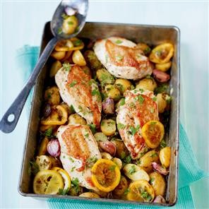 White wine and herb roast chicken