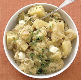 White wine smashed potatoes