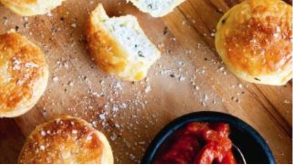 Whitebait pies with tomato sauce