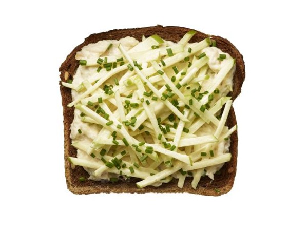 Whitefish salad with apple slaw toast
