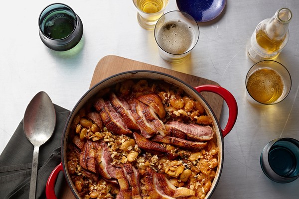 Whole-duck cassoulet