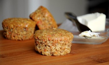 Whole grain carrot muffins