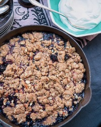 Whole-grain cherry crumble