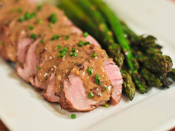 Whole grain mustard pan sauce