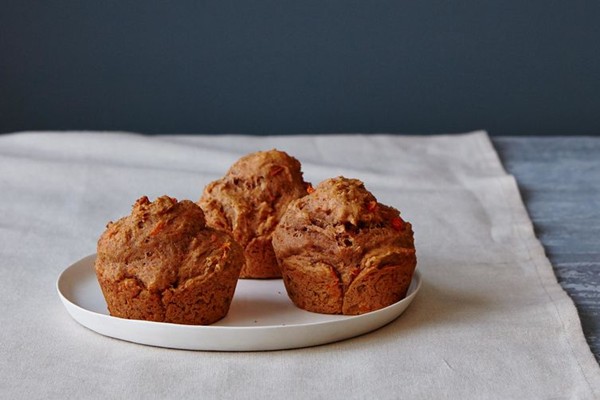 Whole grain sweet potato muffins
