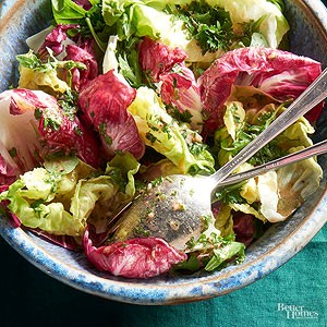 Whole-leaf endive salad
