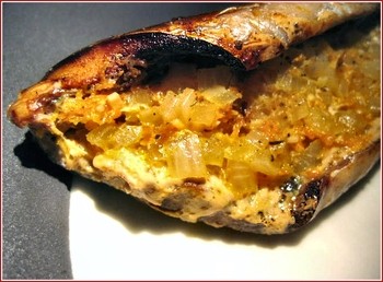 Whole mackerel with orange butter