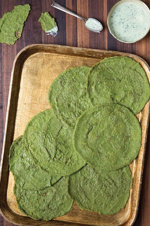 Whole mung bean pancakes