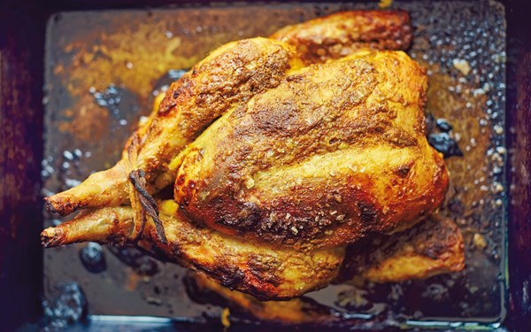 Whole roast masala chicken