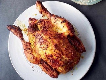 Whole roast masala chicken (Masala murghi)