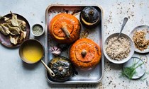 Whole roast squash