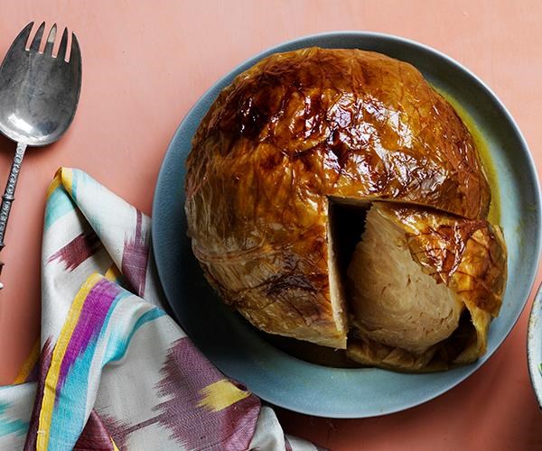 Whole roasted cabbage cake