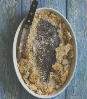 Whole salt-baked fish stuffed with lemongrass, thyme and jasmine tea
