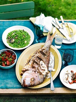 Whole snapper with peperonata