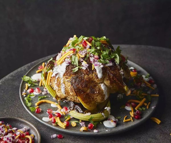 Whole spiced cauliflower