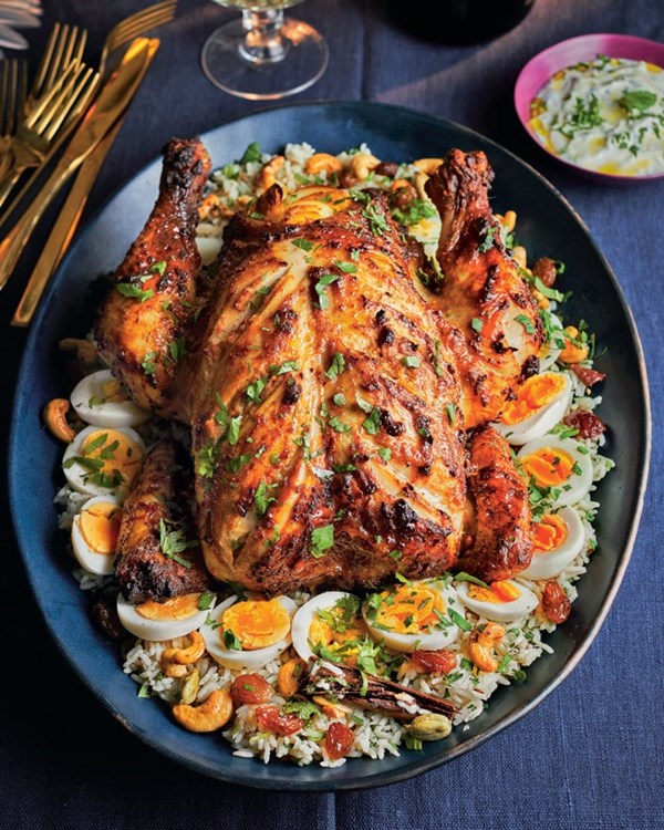 Whole stuffed chicken (Murgh musallam) [Arun Tilak]