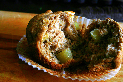 Whole wheat apple muffins