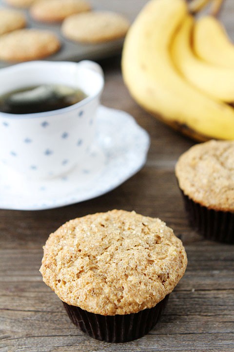 Whole wheat banana muffins