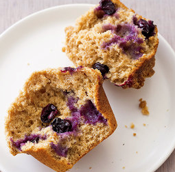 Whole-wheat blueberry muffins