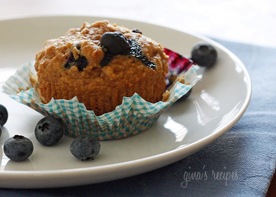 Whole wheat blueberry muffins