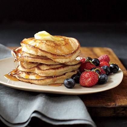 Whole wheat, buttermilk, and orange pancakes